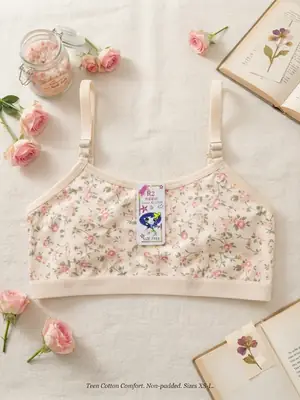 Summer Stuff Soft Printed Bra For Teenagers, Lightweight & Comfortable, 1 pc thumbnail 3