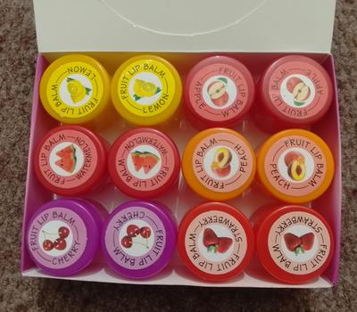 Moisturizing Flavored Lip Balm - 5 Shades Pink Peach Red Purple Yellow thumbnail 3