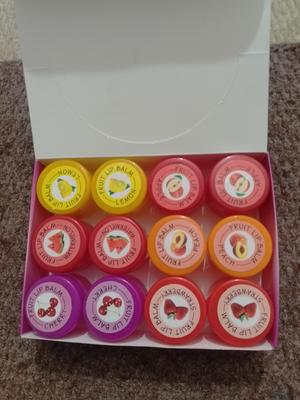 Moisturizing Flavored Lip Balm - 5 Shades Pink Peach Red Purple Yellow thumbnail 4