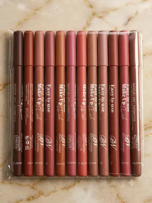12 Pcs Velvet Creamy Lip Pencils, High Pigmented, 1 Pack  thumbnail 5