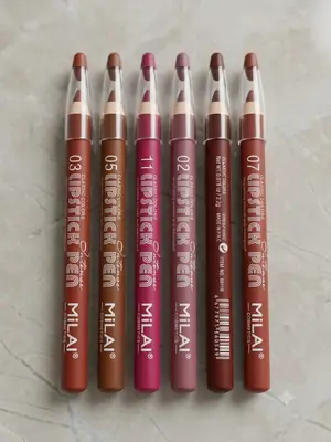6 Pcs Jumboo Creamy Sharpner Lip Pencils, High Pigmented, Nude Shades 