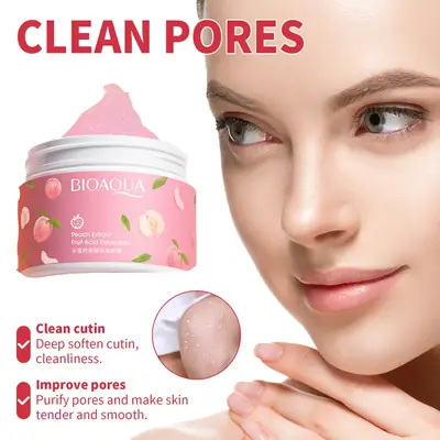 Bio Aqua Whitening And Brightening Face & Body Scrubbing Peach Gel, 140 g, 1 Pc thumbnail 4