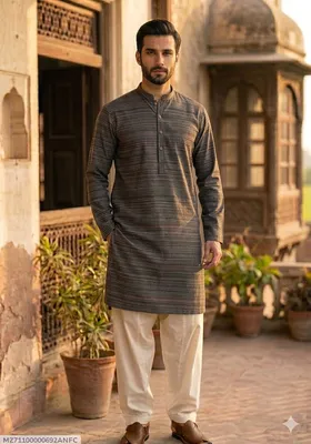 Men's Unstitched Khaddar Plain Kurta