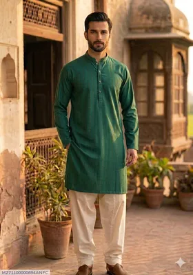 Men's Unstitched Khaddar Plain Kurta