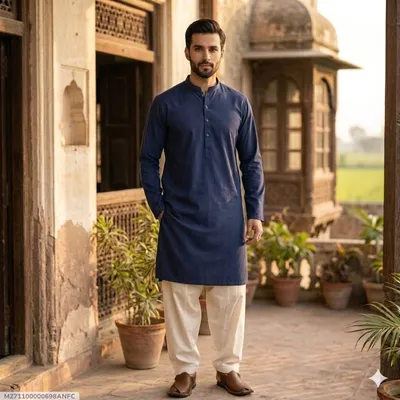 Men's Unstitched Khaddar Plain Kurta