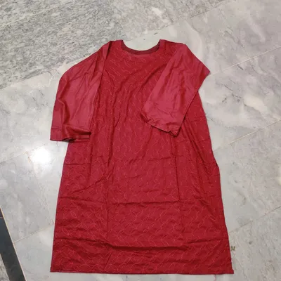 1 Pc Women's Stitched Arabic Lawn Embroidered Shirt thumbnail 2