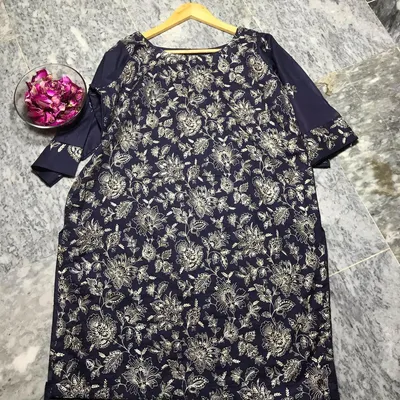 1 Pc Women's Stitched Lawn Embroidered Shirt thumbnail 2