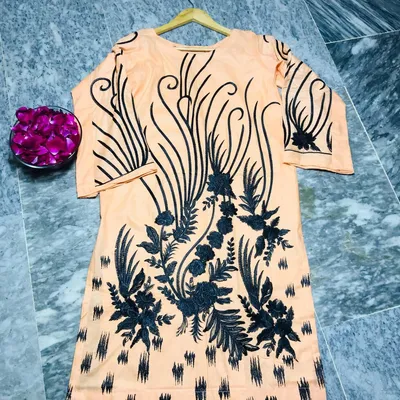 1 Pc Women's Stitched Lawn Embroidered Shirt thumbnail 2