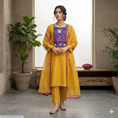 1 Pc Women's Stitched Lawn Embroidered Shirt