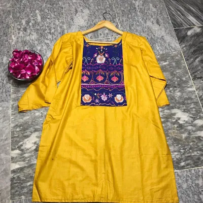 1 Pc Women's Stitched Lawn Embroidered Shirt thumbnail 2