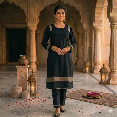 1 Pc Women's Stitched Arabic Lawn Embroidered Shirt
