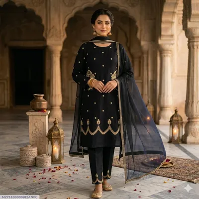1 Pc Women's Stitched Arabic Lawn Embroidered Shirt
