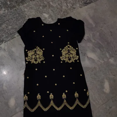 1 Pc Women's Stitched Arabic Lawn Embroidered Shirt thumbnail 2
