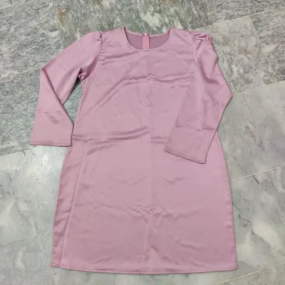 1 Pc Women's Stitched Arabic Lawn Plain Shirt thumbnail 2