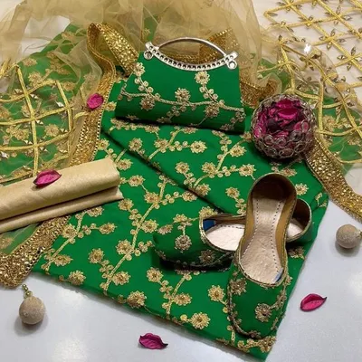 3 Pcs Women's Unstitched Embroidered Suit thumbnail 2