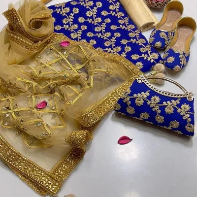 3 Pcs Women's Unstitched Embroidered Suit thumbnail 2