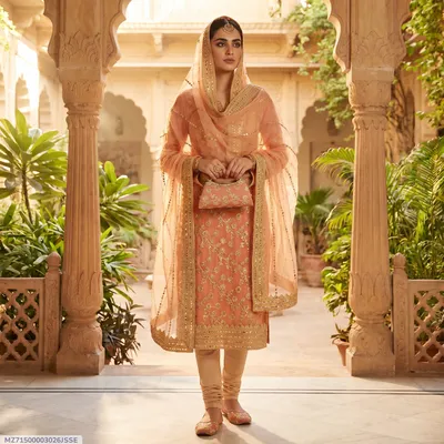 3 Pcs Women's Unstitched Embroidered Suit