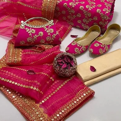 3 Pcs Women's Unstitched Embroidered Suit thumbnail 2