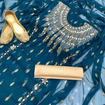 3 Pcs Women's Unstitched Embroidered Suit thumbnail 2