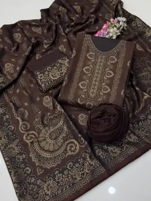 3 Pcs Women's Unstitched Embroidered Suit thumbnail 2
