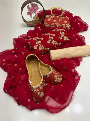 3 Pcs Women's Unstitched Embroidered Suit thumbnail 2