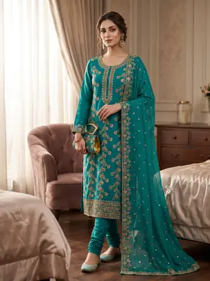 3 Pcs Women's Unstitched Embroidered Suit