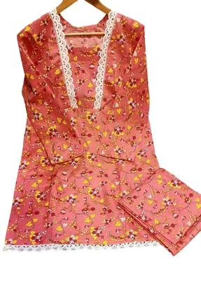 Stylish Women's Stitched Printed Shirt And Trouser Set - 2 Pcs