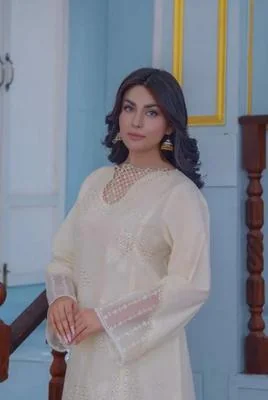 Stylish Women's Stitched Embroidered Cotton Shirt And Trouser Set - 2 Pcs thumbnail 2