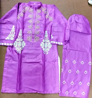 2 Pcs Women's Stitched Lawn Embroidered Shirt And Trouser thumbnail 2