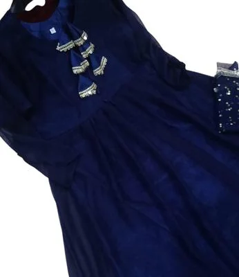 3 Pcs Women's Stitched Chiffon Plain Maxi Suit thumbnail 2