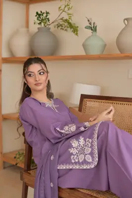 3 Pcs Women's Stitched Lawn Embroidered Suit thumbnail 4