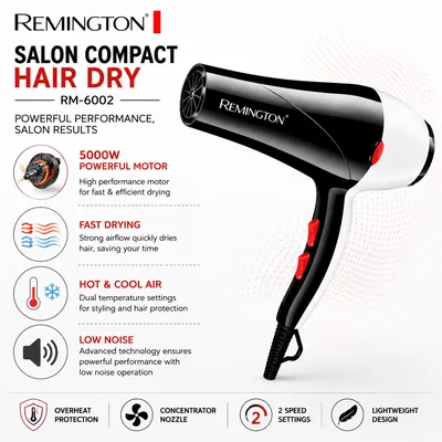 Salon Compact Hair Dryer RM-6002 thumbnail 3