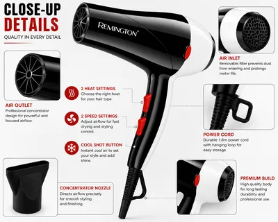 Salon Compact Hair Dryer RM-6002 thumbnail 6