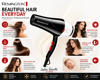 Salon Compact Hair Dryer RM-6002 thumbnail 8