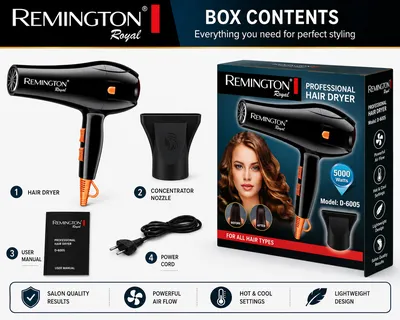 Remington Professional Hair Dryer D-6005 thumbnail 5