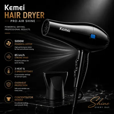 Professional Hair Dryer KM-2137 thumbnail 9