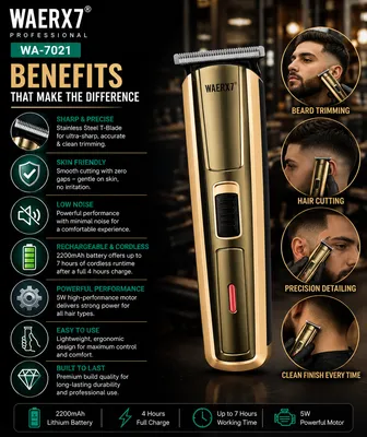 WAERX7 WA-7021 Professional Cordless Hair Trimmer thumbnail 8