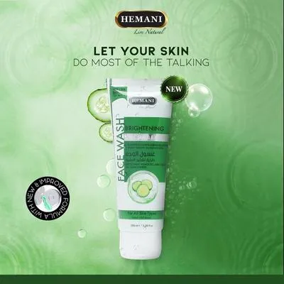 Hemani Brightening Cucumber Face Wash 100ml thumbnail 2