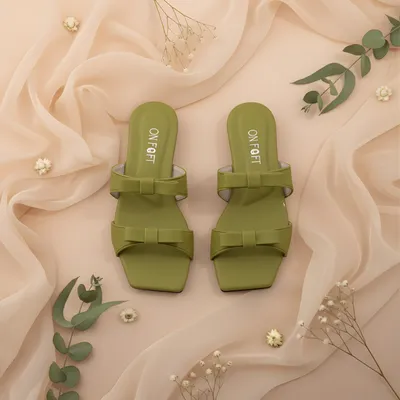 Green Bowtie Women's Casual Flat Sandals Size 36-41 thumbnail 3