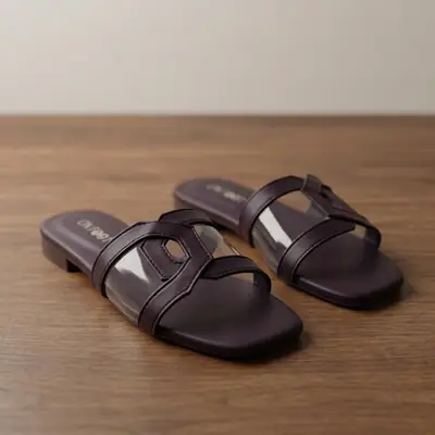 Stylish Transparent Flat - 067- Purple thumbnail 3