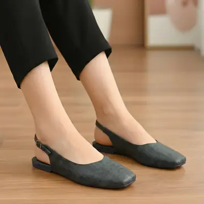 Slingback Shoes - 046 - Green thumbnail 2