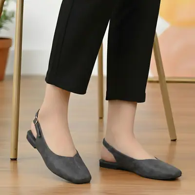 Slingback Shoes - 046 - Grey