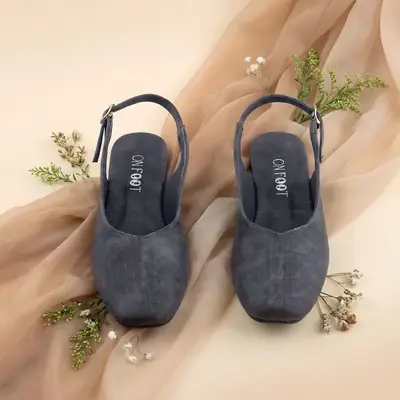 Slingback Shoes - 046 - Grey thumbnail 2