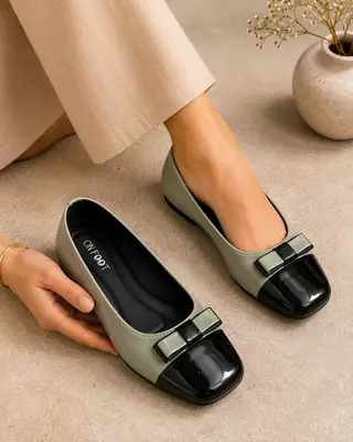 Stylish Square Toe Casual Pumps - 073 - Olive Green