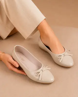Stylish Ballerina Pumps - 074 - Fawn 