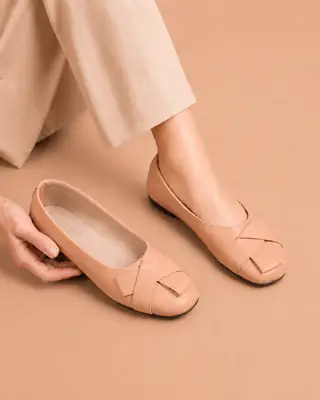 Grace Bow Pumps - 076 - Peach