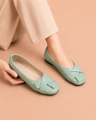 Grace Bow Pumps - 076 - C Green thumbnail 1