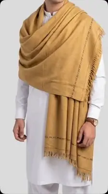 1 Pc Men's Wool Plain Shawl