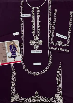 2 Pcs Women's Unstitched Embroidered Suit thumbnail 2