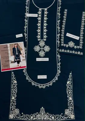 2 Pcs Women's Unstitched Embroidered Suit thumbnail 2